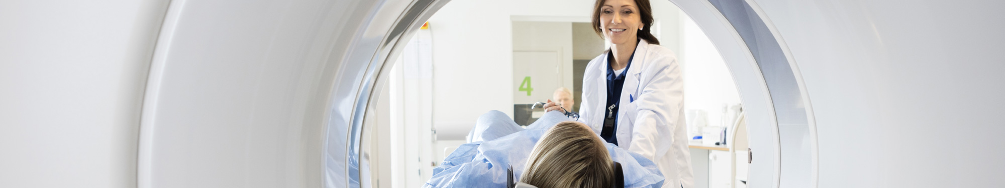 patient receiving a scan