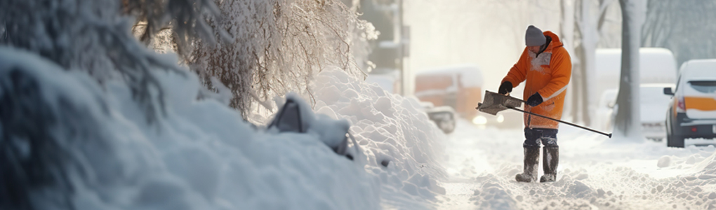 person shoveling snow